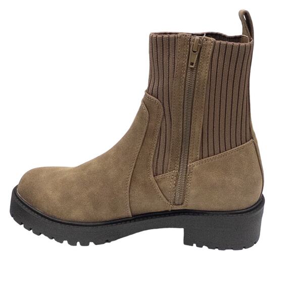 Dolce Vita Platform Lug Sole Chunky Knit Sock Boots Women's Size 6 8 9 10 Brown - Picture 2 of 6